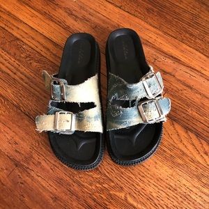 Platform sandals worn once